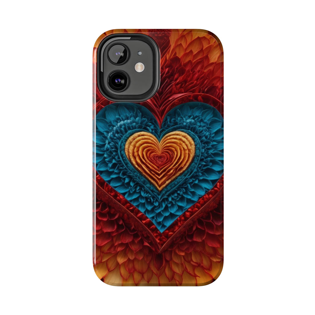 Vibrant Heart Layers - Tough Phone Case - Phone Case - g(0D·IO) - iPhone 13 Mini - -