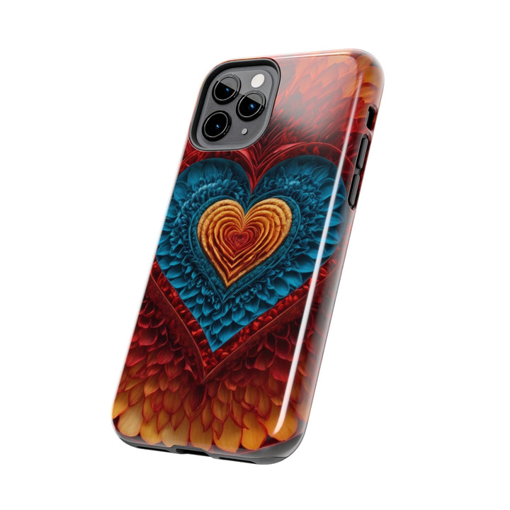 Vibrant Heart Layers - Tough Phone Case - Phone Case - g(0D·IO) - iPhone 13 Mini - -