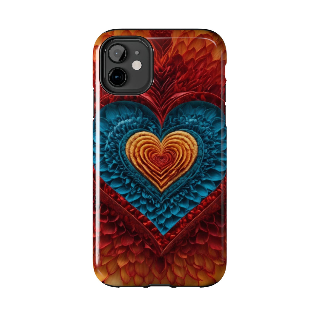 Vibrant Heart Layers - Tough Phone Case - Phone Case - g(0D·IO) - iPhone 13 Mini - -