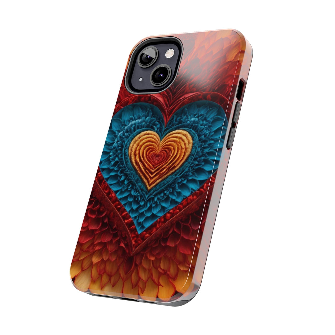 Vibrant Heart Layers - Tough Phone Case - Phone Case - g(0D·IO) - iPhone 13 Mini - -