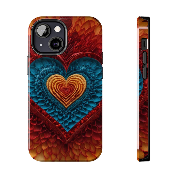 Vibrant Heart Layers - Tough Phone Case - Phone Case - g(0D·IO) - iPhone 13 Mini - -