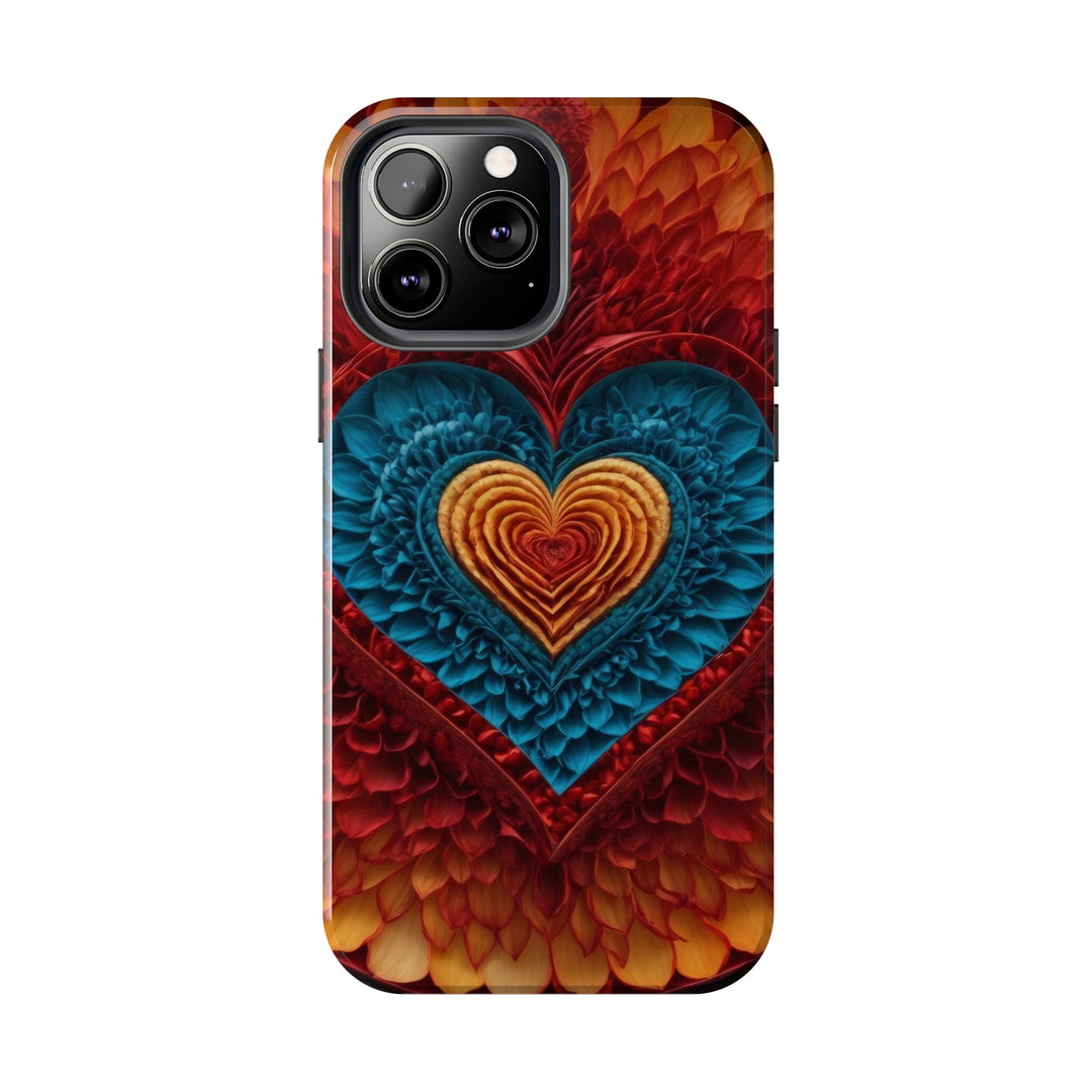 Vibrant Heart Layers - Tough Phone Case - Phone Case - g(0D·IO) - iPhone 13 Mini - -