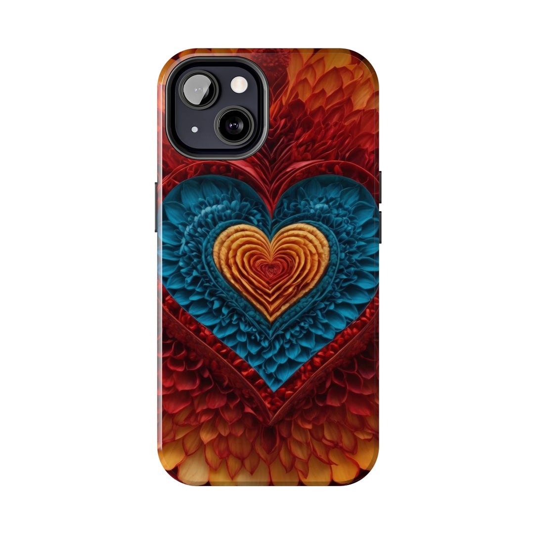 Vibrant Heart Layers - Tough Phone Case - Phone Case - g(0D·IO) - iPhone 13 Mini - -