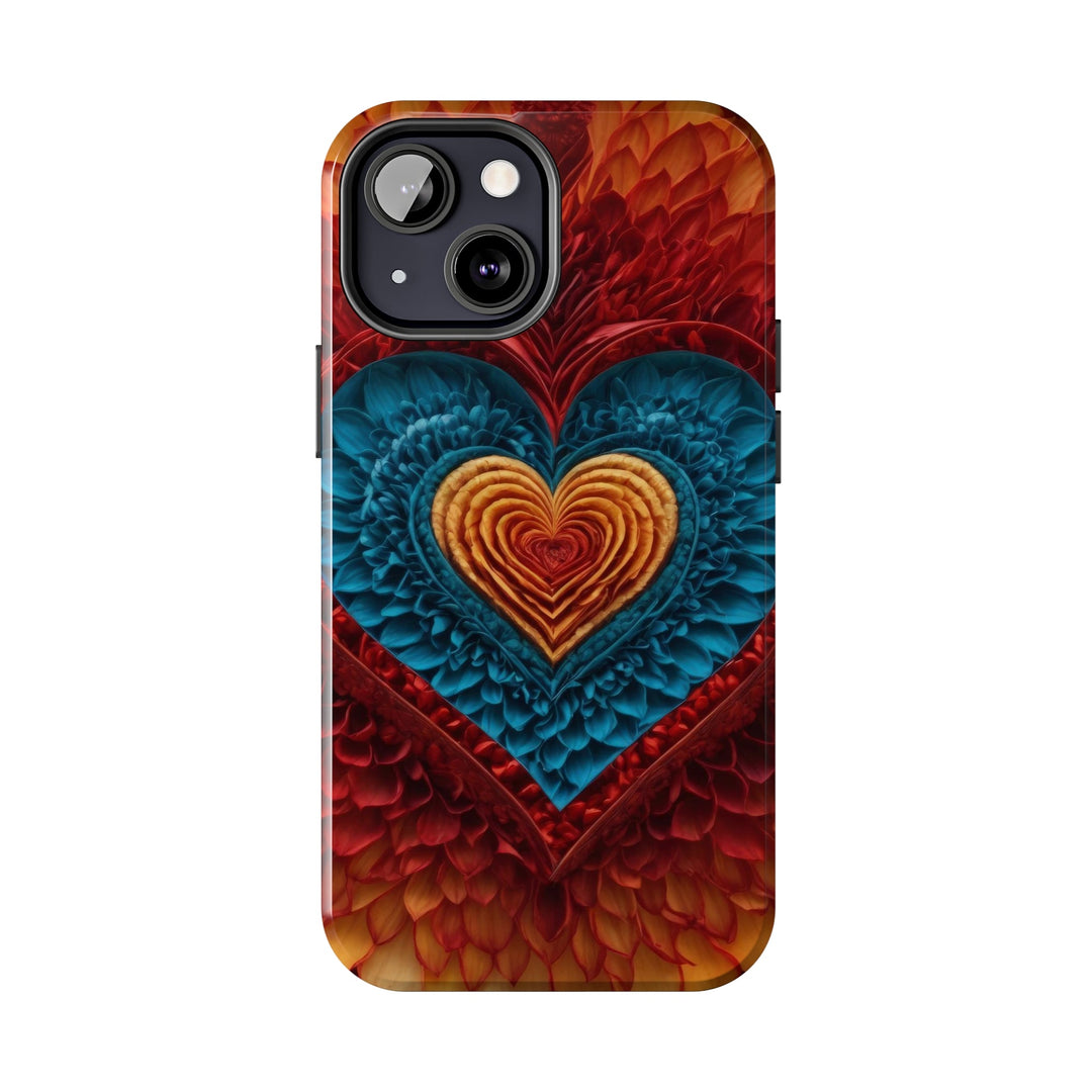 Vibrant Heart Layers - Tough Phone Case - Phone Case - g(0D·IO) - iPhone 13 Mini - -