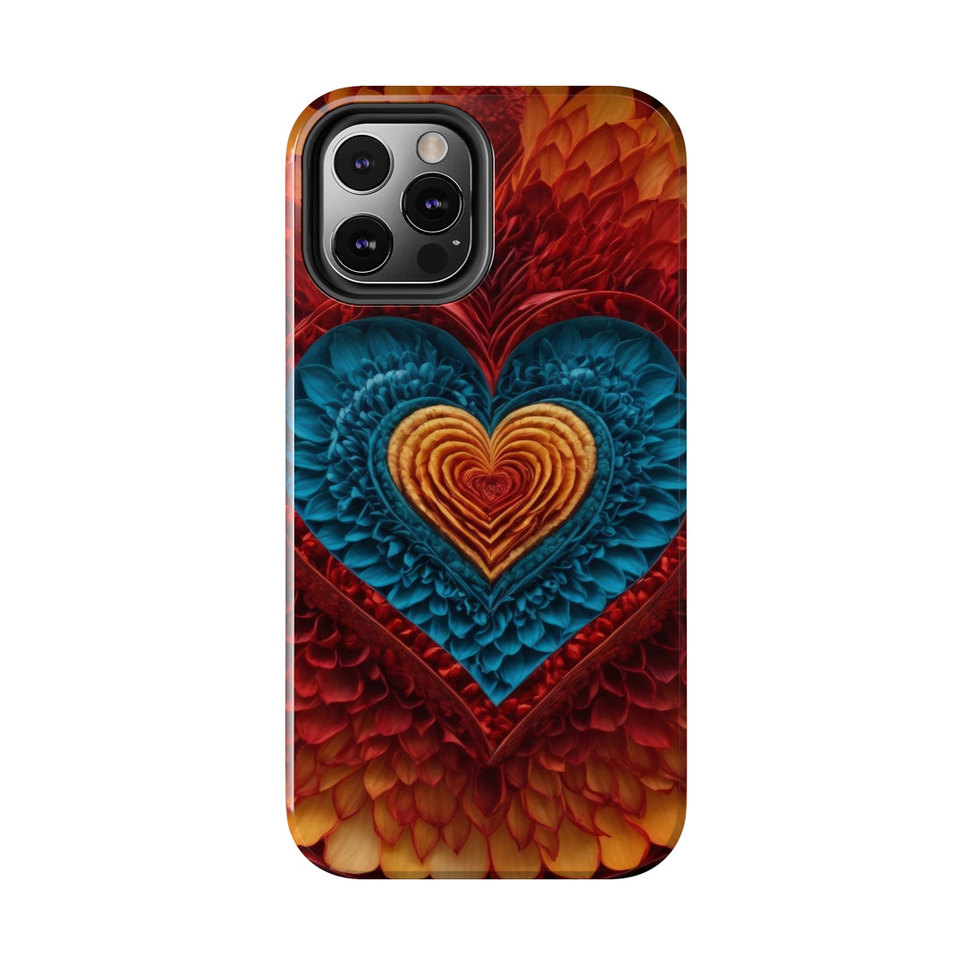 Vibrant Heart Layers - Tough Phone Case - Phone Case - g(0D·IO) - iPhone 13 Mini - -