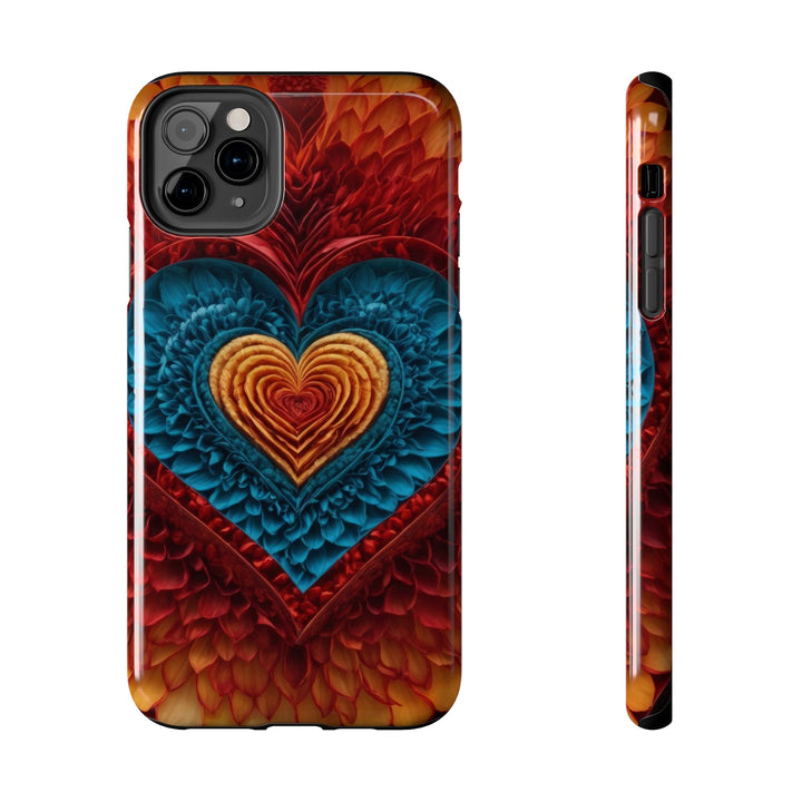 Vibrant Heart Layers - Tough Phone Case - Phone Case - g(0D·IO) - iPhone 11 Pro Max - -