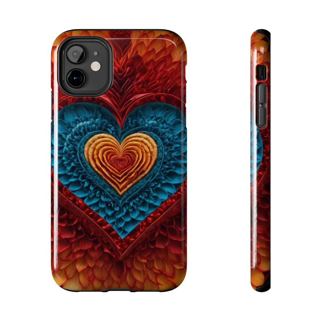 Vibrant Heart Layers - Tough Phone Case - Phone Case - g(0D·IO) - iPhone 11 - -