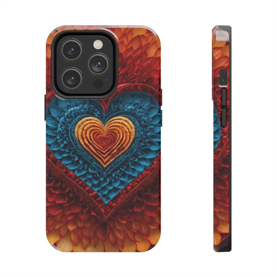 Vibrant Heart Layers - Tough Phone Case - Phone Case - g(0D·IO) - iPhone 14 Pro - -