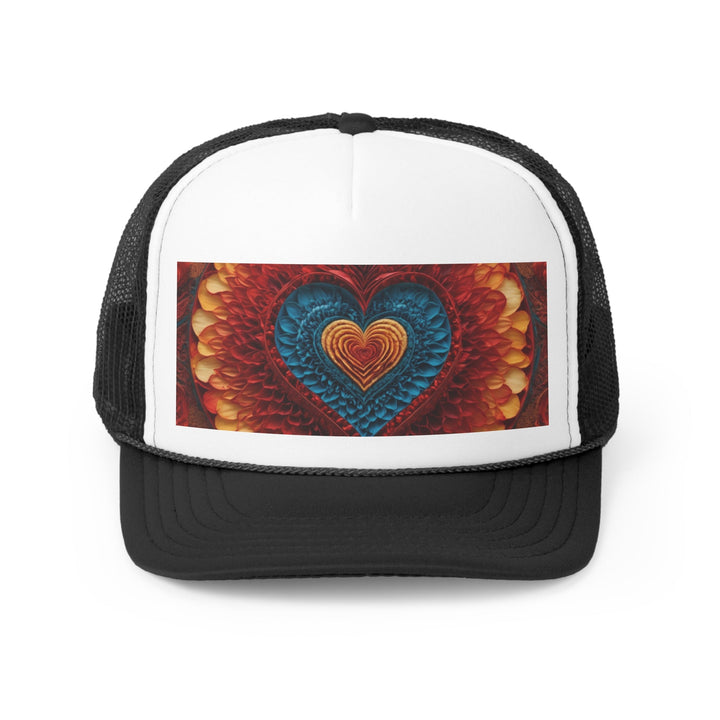 Vibrant Heart Layers - Trucker Hat - Hats - g(0D·IO) - Black - One size -