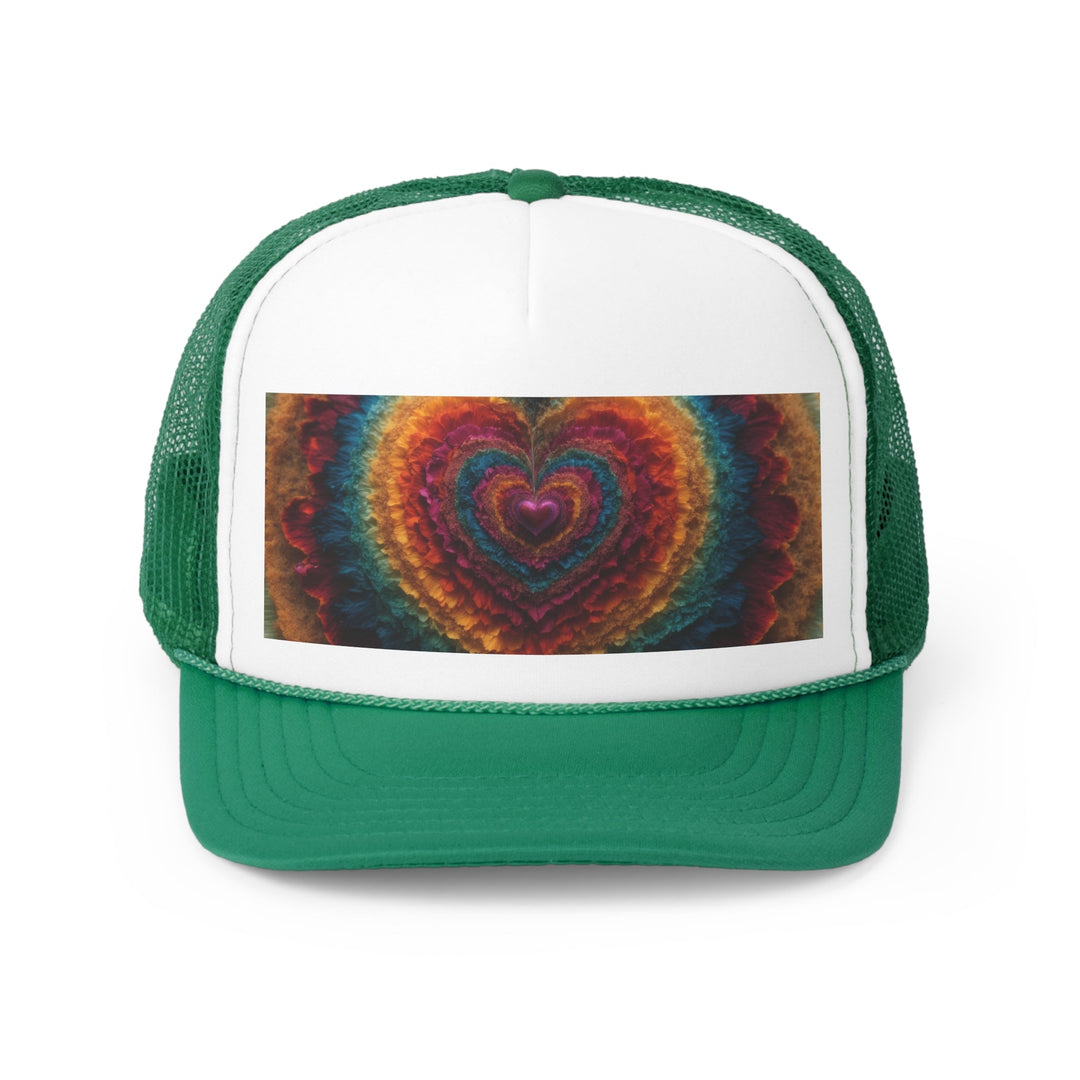 Vibrant Heart Layers - Trucker Hat - Hats - g(0D·IO) - Green - One size -