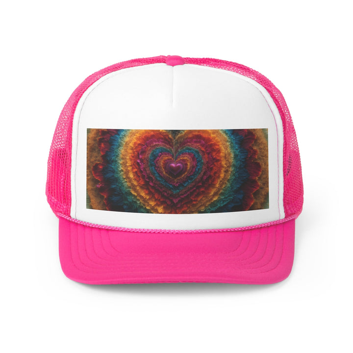 Vibrant Heart Layers - Trucker Hat - Hats - g(0D·IO) - Pink - One size -