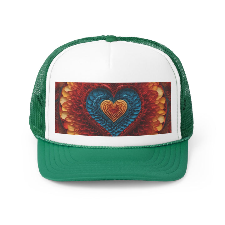 Vibrant Heart Layers - Trucker Hat - Hats - g(0D·IO) - Green - One size -