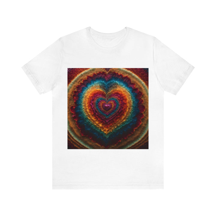 Vibrant Heart Layers - Unisex Jersey Short Sleeve Tee - T-Shirt - g(0D·IO) - White - S -