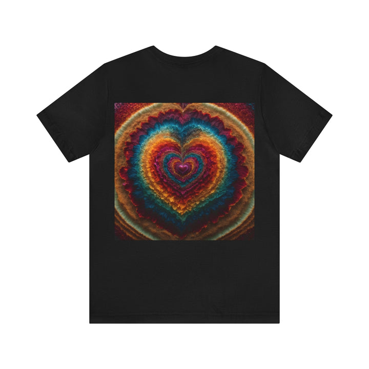 Vibrant Heart Layers - Unisex Jersey Short Sleeve Tee - T-Shirt - g(0D·IO) - Black - S -