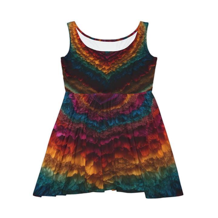 Vibrant Heart Layers - Women's Skater Dress - All Over Prints - g(0D·IO) - XS - -