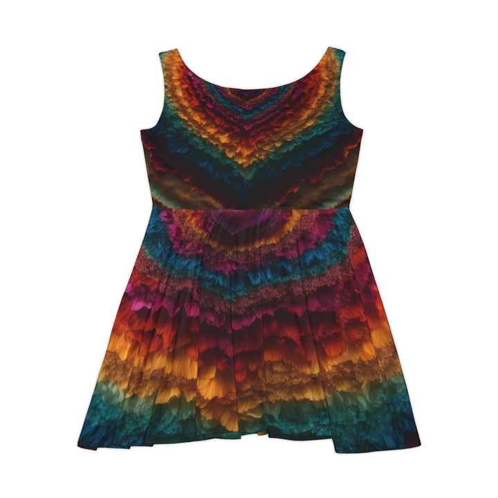 Vibrant Heart Layers - Women's Skater Dress - All Over Prints - g(0D·IO) - XS - -