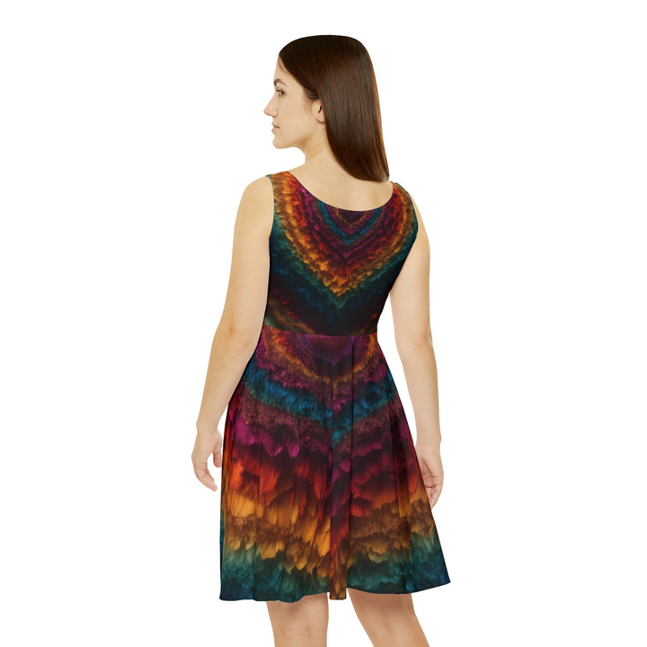 Vibrant Heart Layers - Women's Skater Dress - All Over Prints - g(0D·IO) - XS - -