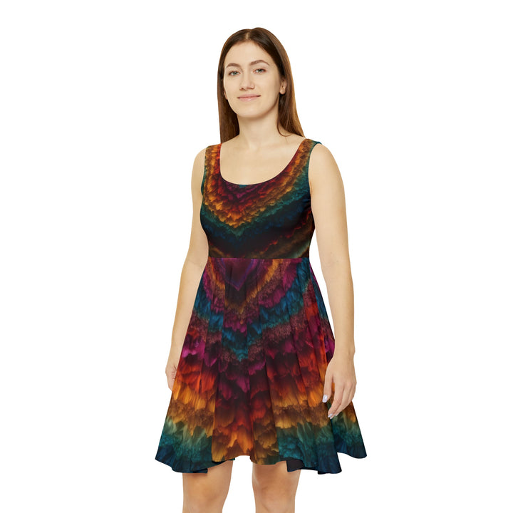 Vibrant Heart Layers - Women's Skater Dress - All Over Prints - g(0D·IO) - XS - -