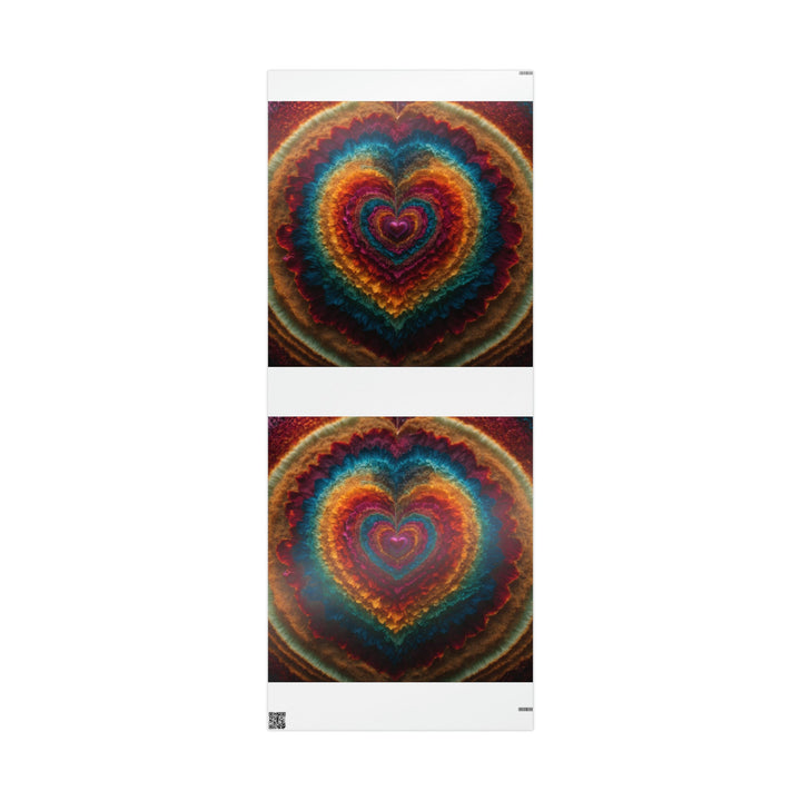 Vibrant Heart Layers - Wrapping Paper - Home Decor - g(0D·IO) - 30'' x 72'' - Glossy -