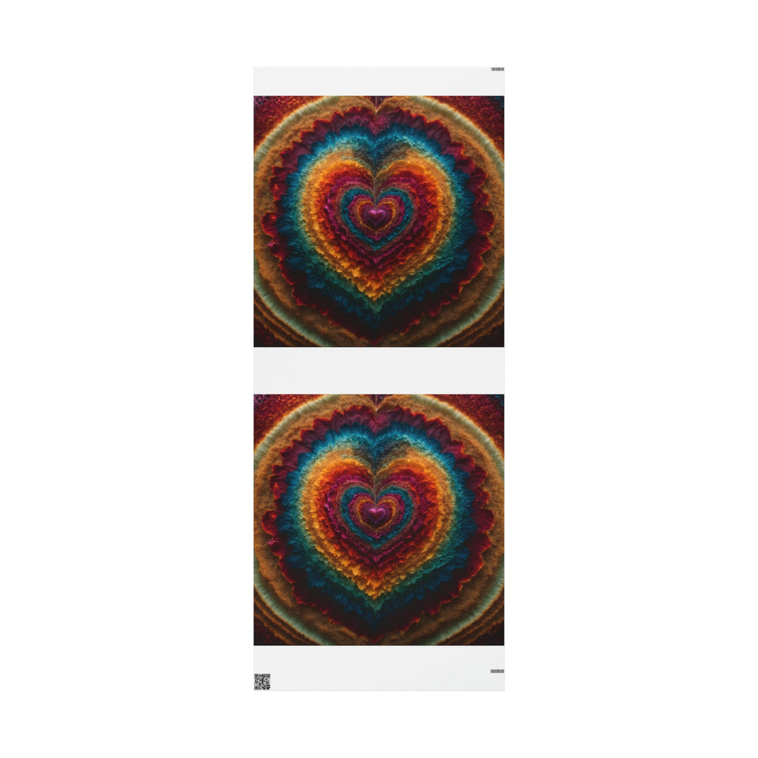 Vibrant Heart Layers - Wrapping Paper - Home Decor - g(0D·IO) - 30'' x 72'' - Matte -