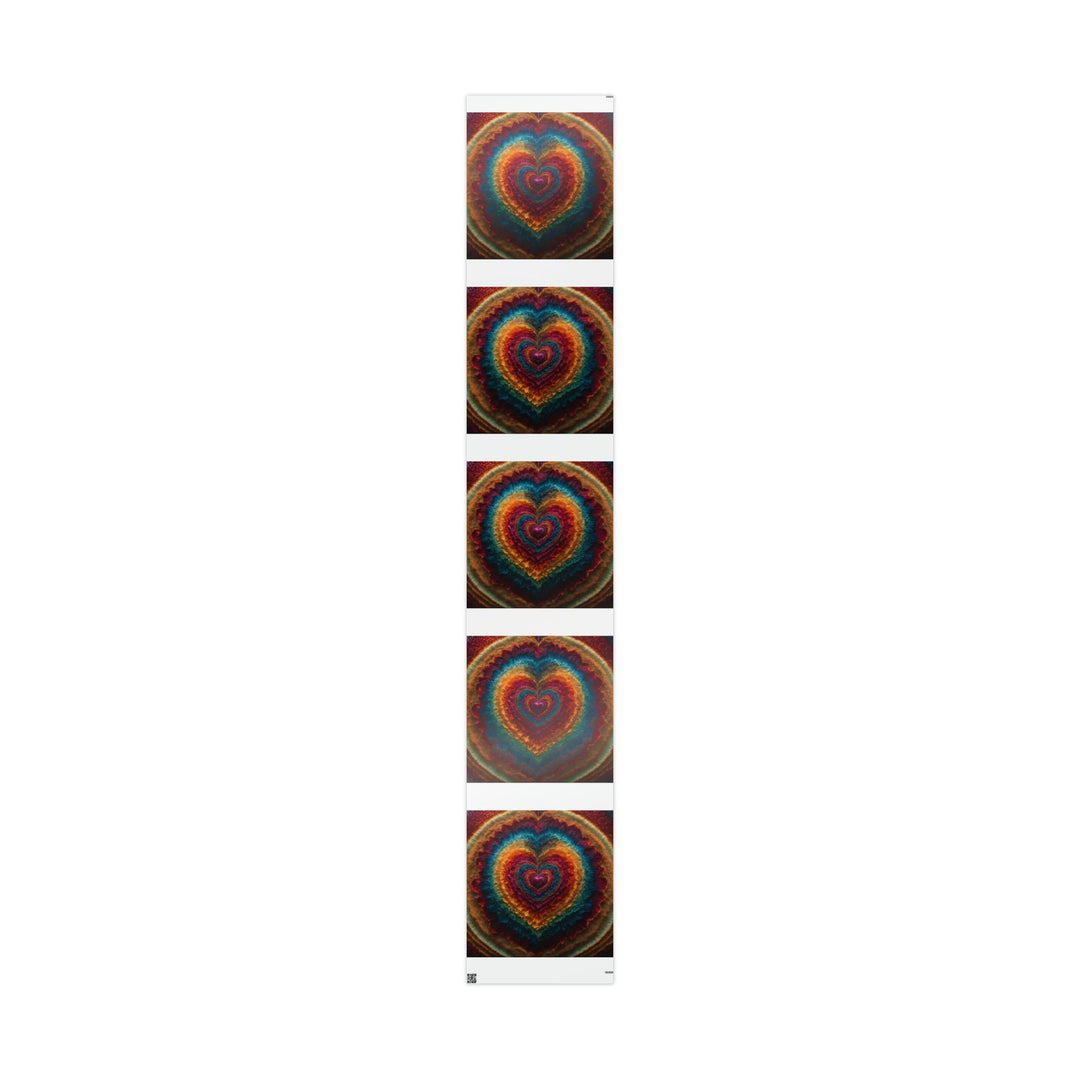 Vibrant Heart Layers - Wrapping Paper - Home Decor - g(0D·IO) - 30" x 180" - Glossy -