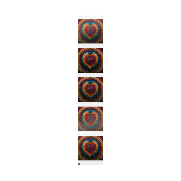 Vibrant Heart Layers - Wrapping Paper - Home Decor - g(0D·IO) - 30" x 180" - Glossy -