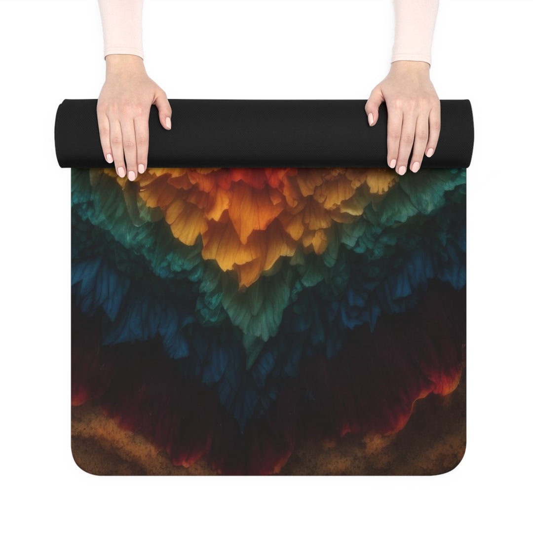 Vibrant Heart Layers - Yoga Mat - Home Decor - g(0D·IO) - 24” x 68” - -