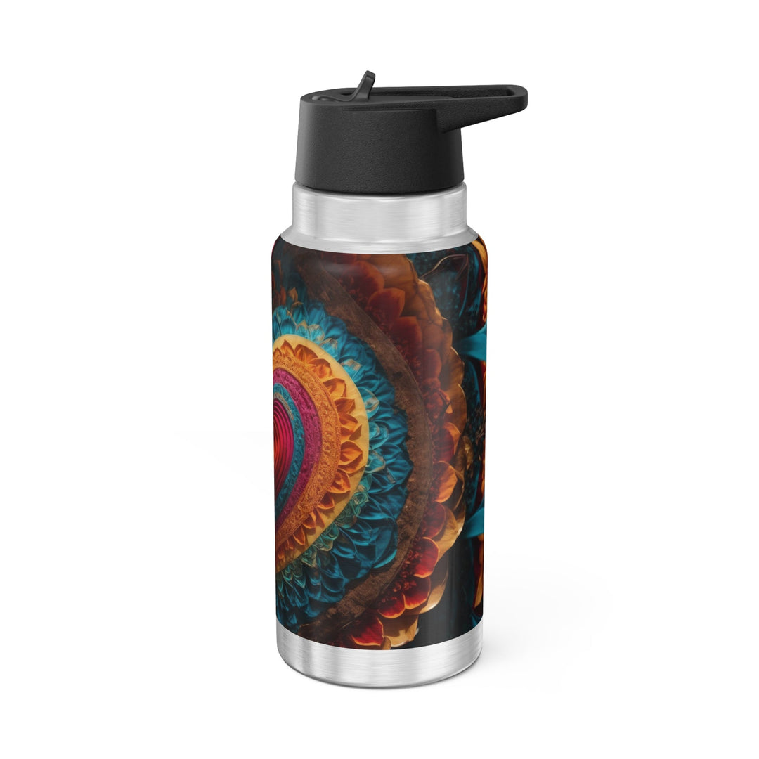 Vibrant Heart Mandala - Gator Tumbler 32oz - Mug - g(0D·IO) - Silver - 32oz -