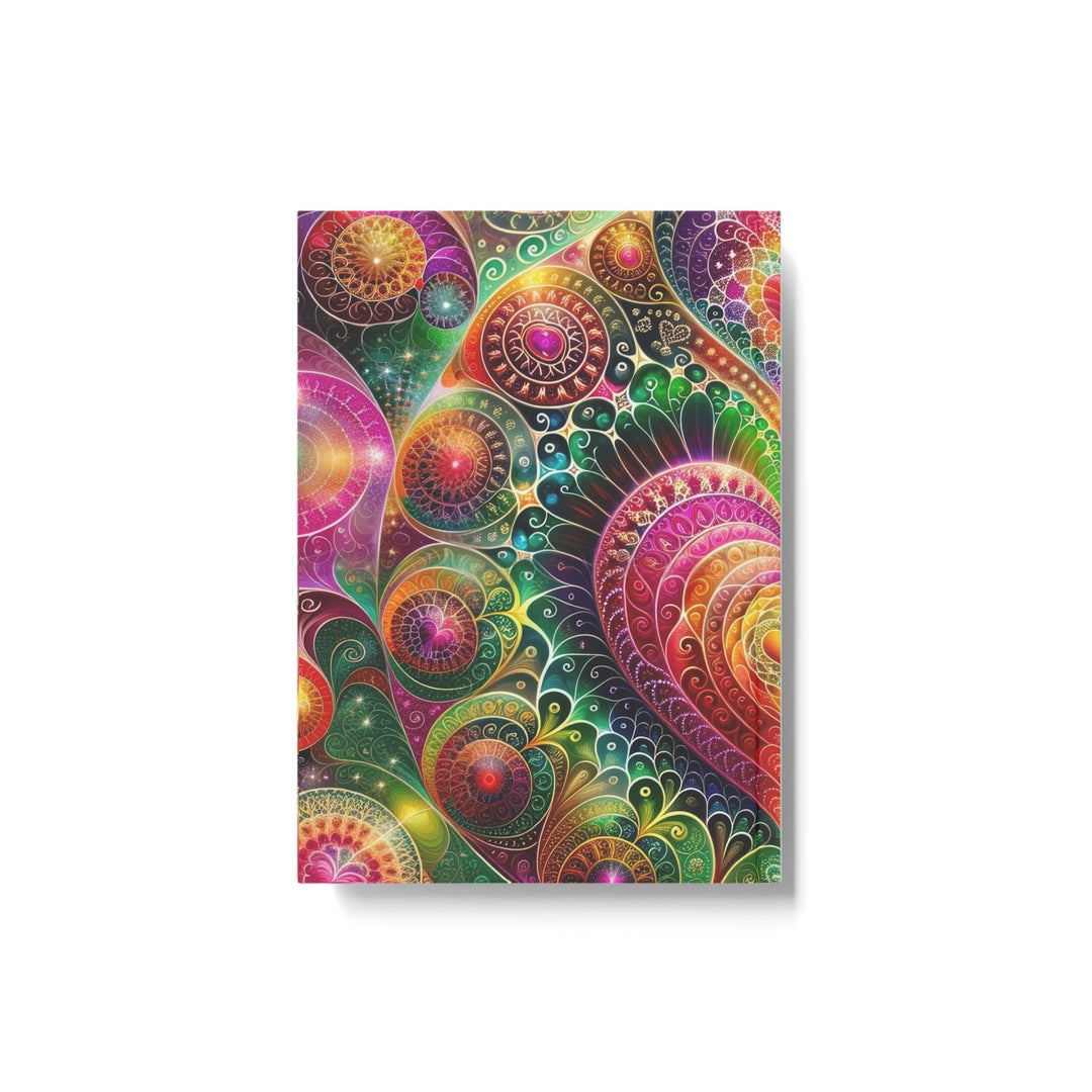 Vibrant Heart Mandala - Hard Backed Journal - Paper products - g(0D·IO) - Graph - A5 - White