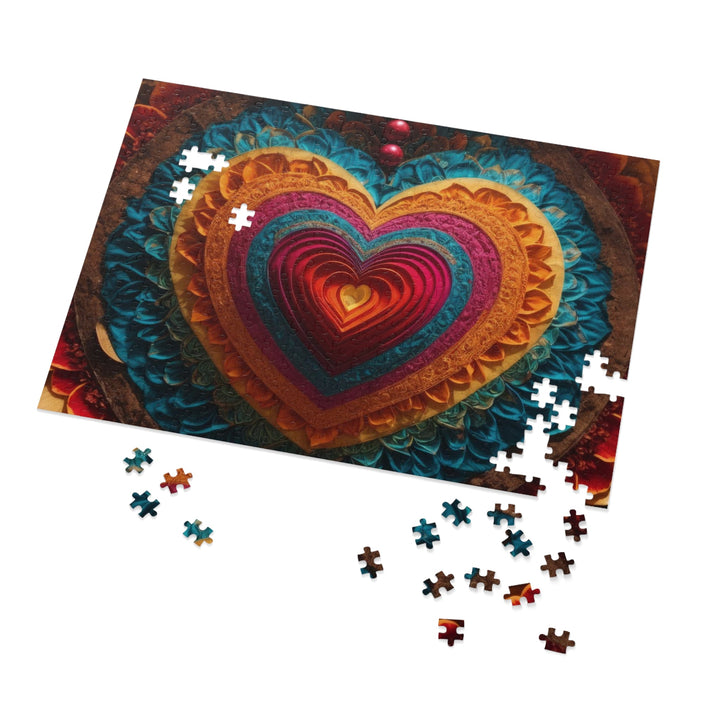 Vibrant Heart Mandala - Jigsaw Puzzle (100, 252, 500, 1000 pieces) - Puzzle - g(0D·IO) - 29.25" × 19.75" (1000 pcs) - -