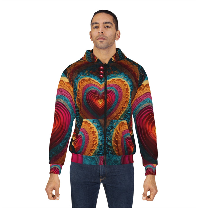 Vibrant Heart Mandala - Unisex Zip Hoodie - All Over Prints - g(0D·IO) - XS - -