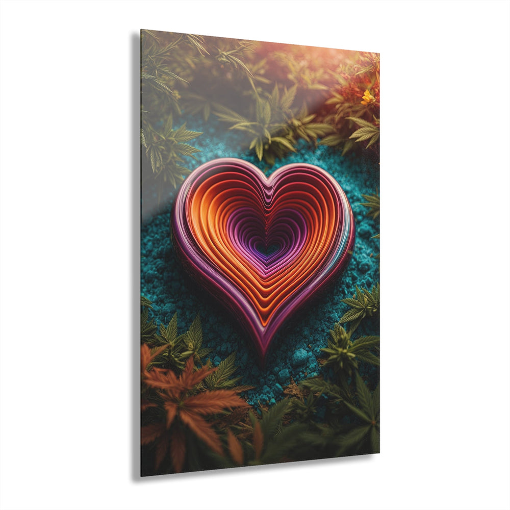 Vibrant Heart Nature - Acrylic Prints (French Cleat Hanging) - Home Decor - g(0D·IO) - 24" x 36" (Vertical) - 0.25'' -
