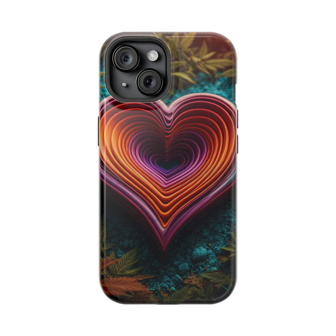 Vibrant Heart Nature - MagSafe Tough Case - Phone Case - g(0D·IO) - iPhone 15 - Glossy -