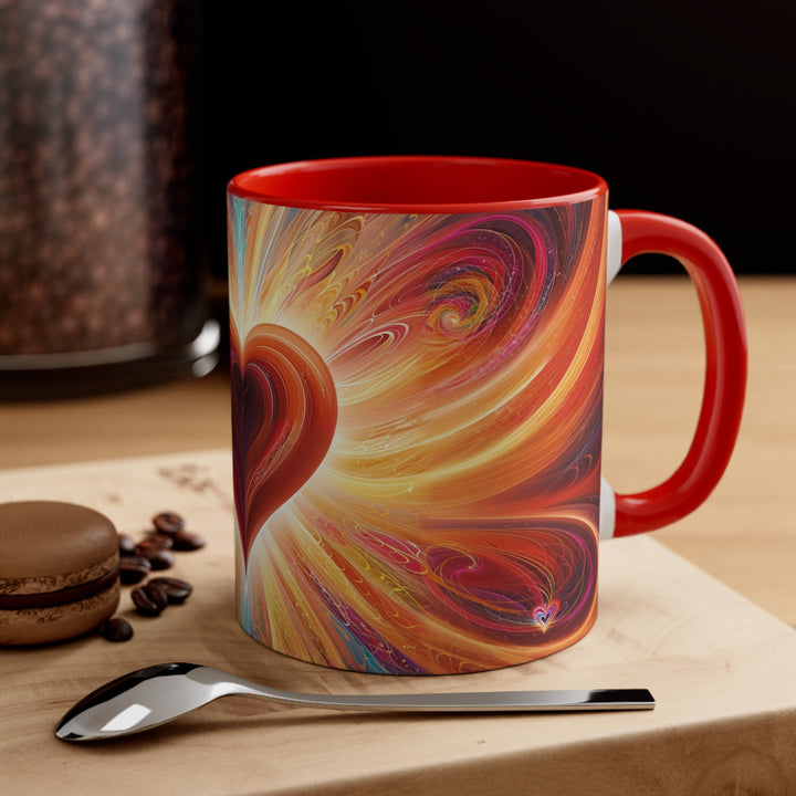 Vibrant Heart Nebula - Accent Coffee Mug - Mug - g(0D·IO) - Pink - 11oz -