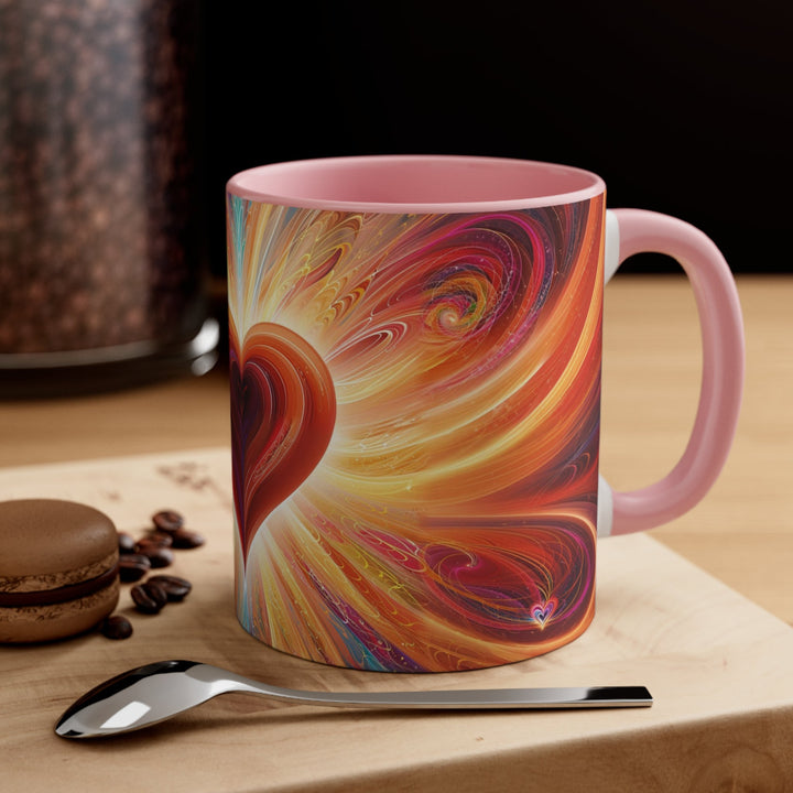 Vibrant Heart Nebula - Accent Coffee Mug - Mug - g(0D·IO) - Pink - 11oz -