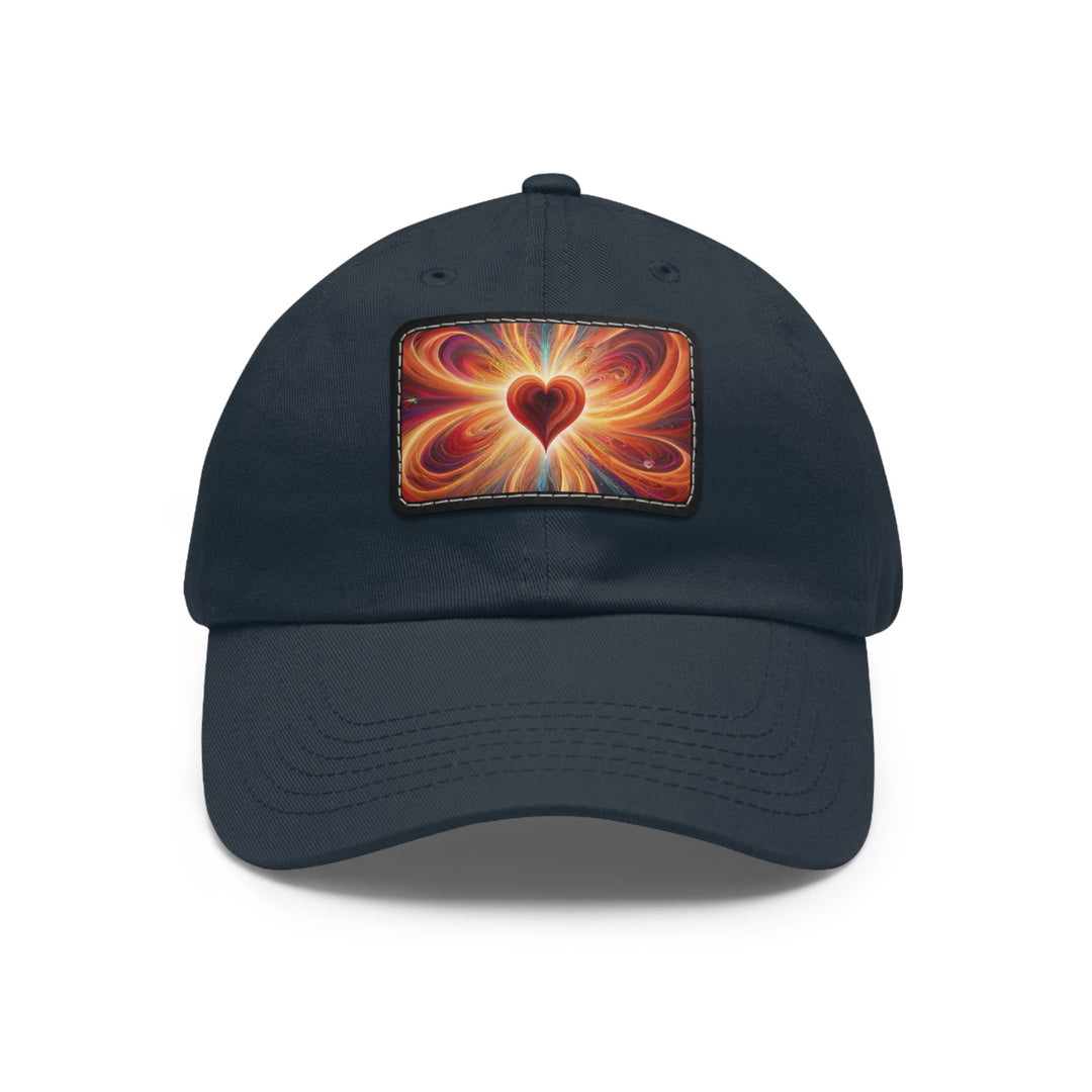 Vibrant Heart Nebula - Dad Hat - Hats - g(0D·IO) - Navy / Black patch - Rectangle - One size