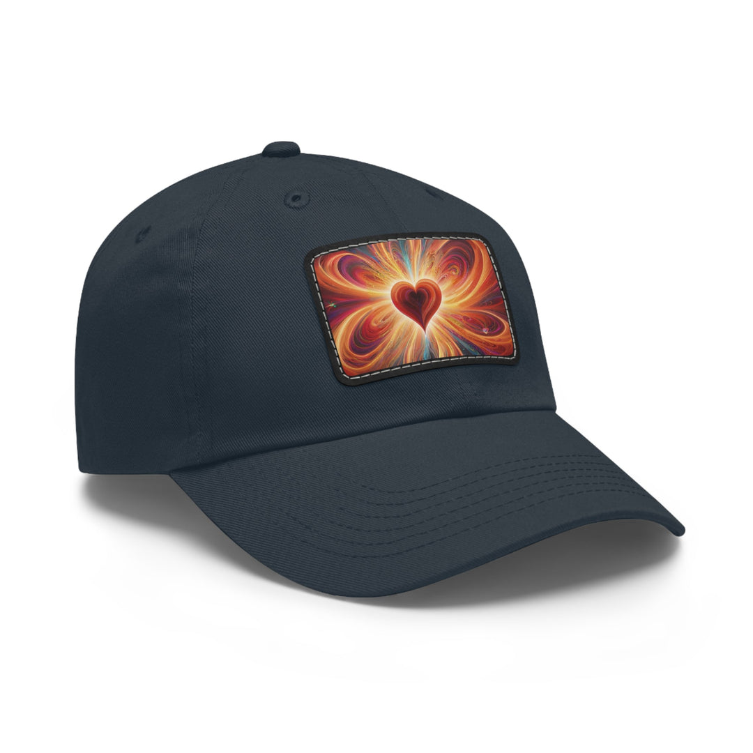 Vibrant Heart Nebula - Dad Hat - Hats - g(0D·IO) - White / Black patch - Rectangle - One size