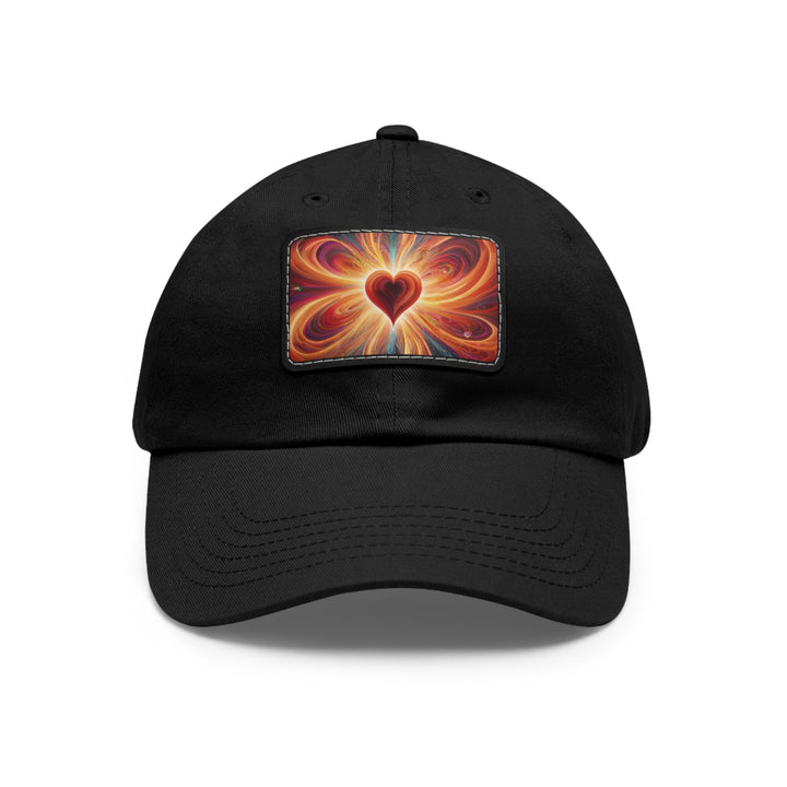 Vibrant Heart Nebula - Dad Hat - Hats - g(0D·IO) - Black / Black patch - Rectangle - One size