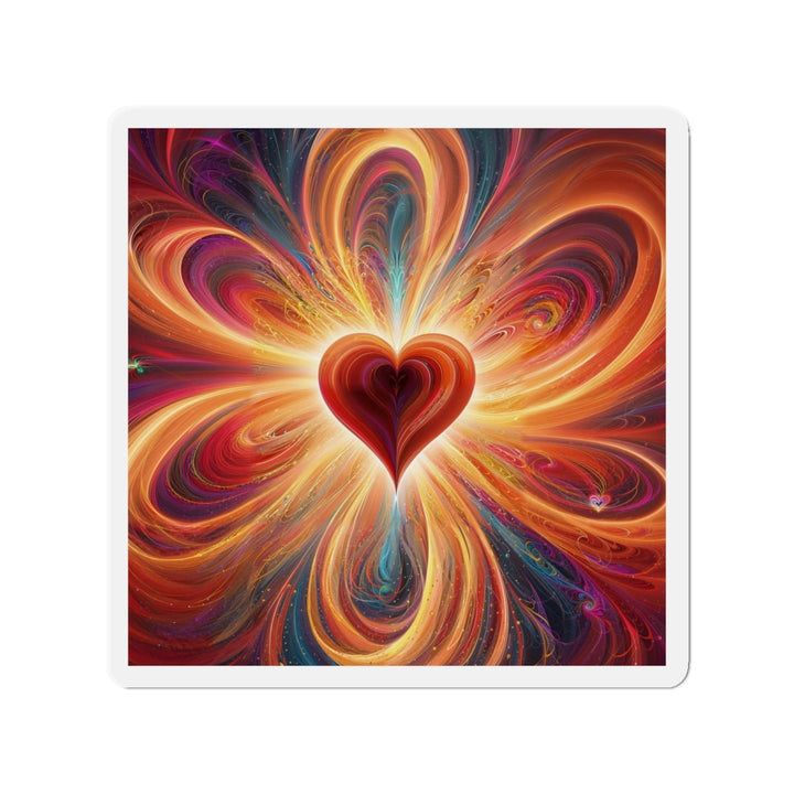 Vibrant Heart Nebula - Die-cut Magnet - Home Decor - g(0D·IO) - 5" x 5" - Die-Cut - 1 pc