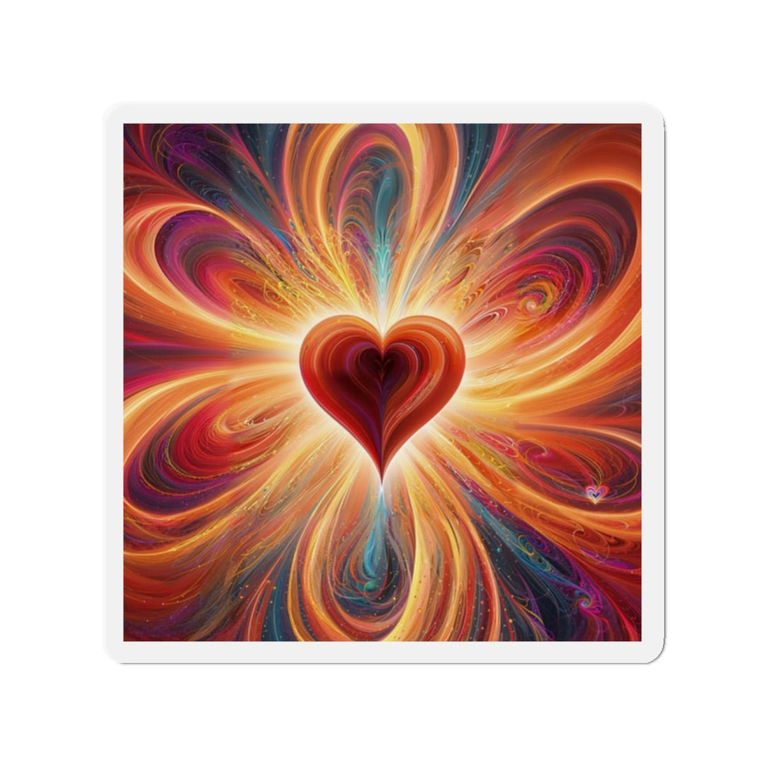 Vibrant Heart Nebula - Die-cut Magnet - Home Decor - g(0D·IO) - 2" x 2" - Die-Cut - 1 pc