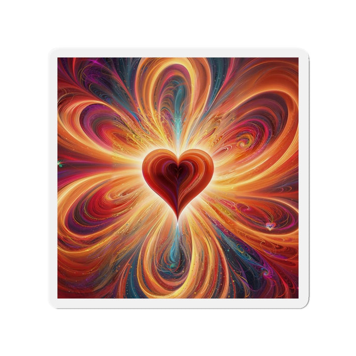 Vibrant Heart Nebula - Die-cut Magnet - Home Decor - g(0D·IO) - 4" x 4" - Die-Cut - 1 pc