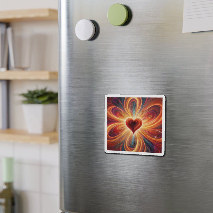 Vibrant Heart Nebula - Die-cut Magnet - Home Decor - g(0D·IO) - 6 × 6" - Die-Cut - 1 pc
