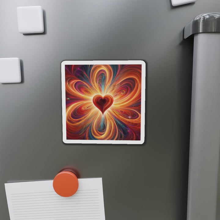 Vibrant Heart Nebula - Die-cut Magnet - Home Decor - g(0D·IO) - 6 × 6" - Die-Cut - 1 pc