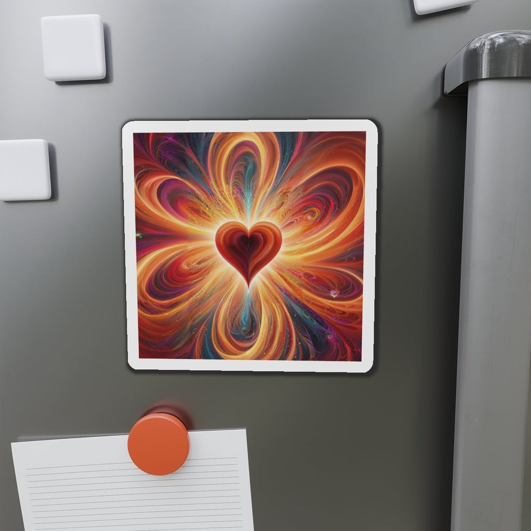 Vibrant Heart Nebula - Die-cut Magnet - Home Decor - g(0D·IO) - 6 × 6" - Die-Cut - 1 pc
