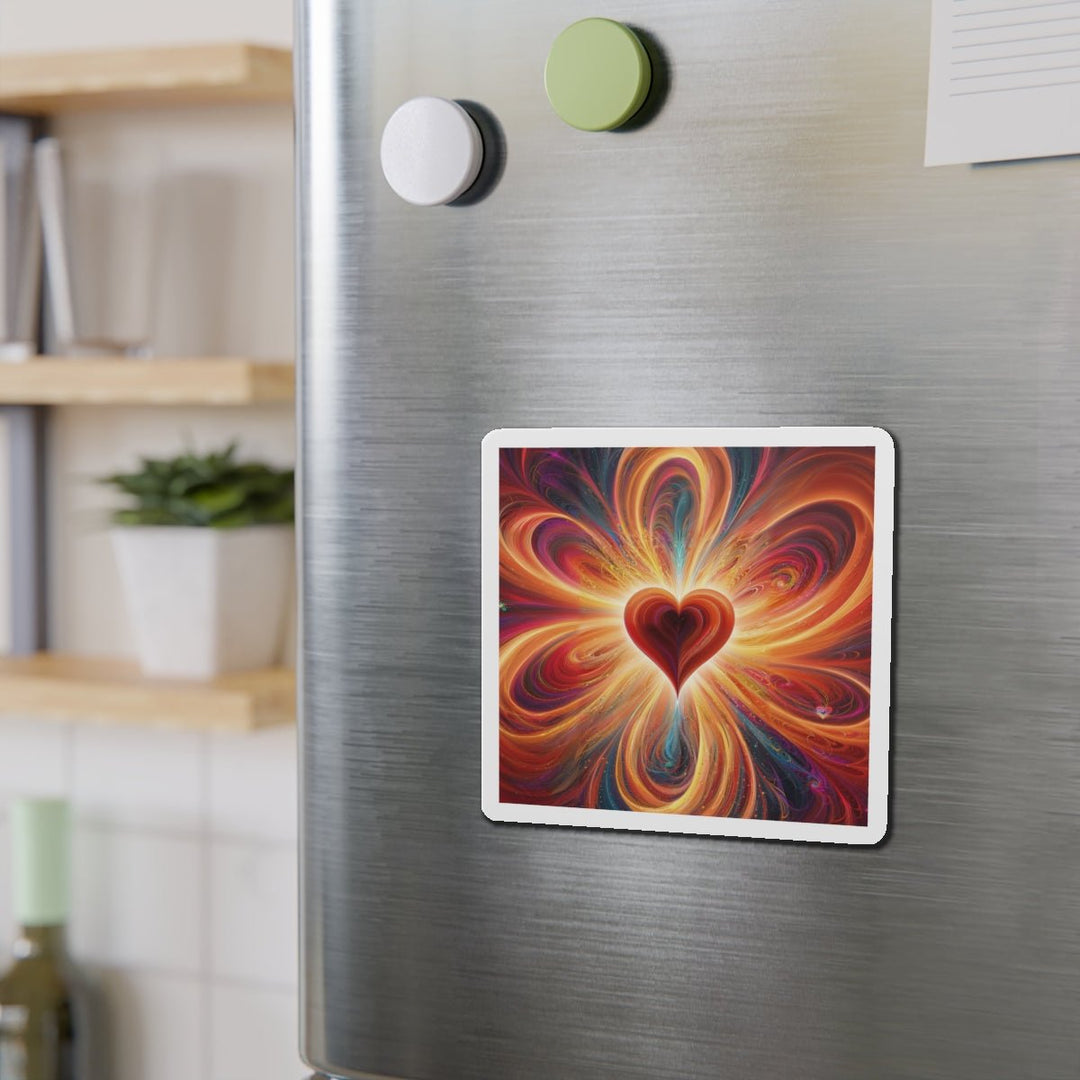 Vibrant Heart Nebula - Die-cut Magnet - Home Decor - g(0D·IO) - 6 × 6" - Die-Cut - 1 pc