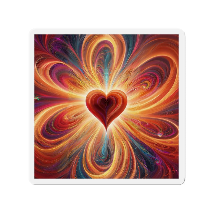 Vibrant Heart Nebula - Die-cut Magnet - Home Decor - g(0D·IO) - 6 × 6" - Die-Cut - 1 pc