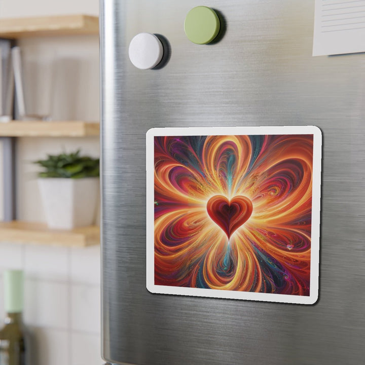 Vibrant Heart Nebula - Die-cut Magnet - Home Decor - g(0D·IO) - 6 × 6" - Die-Cut - 1 pc