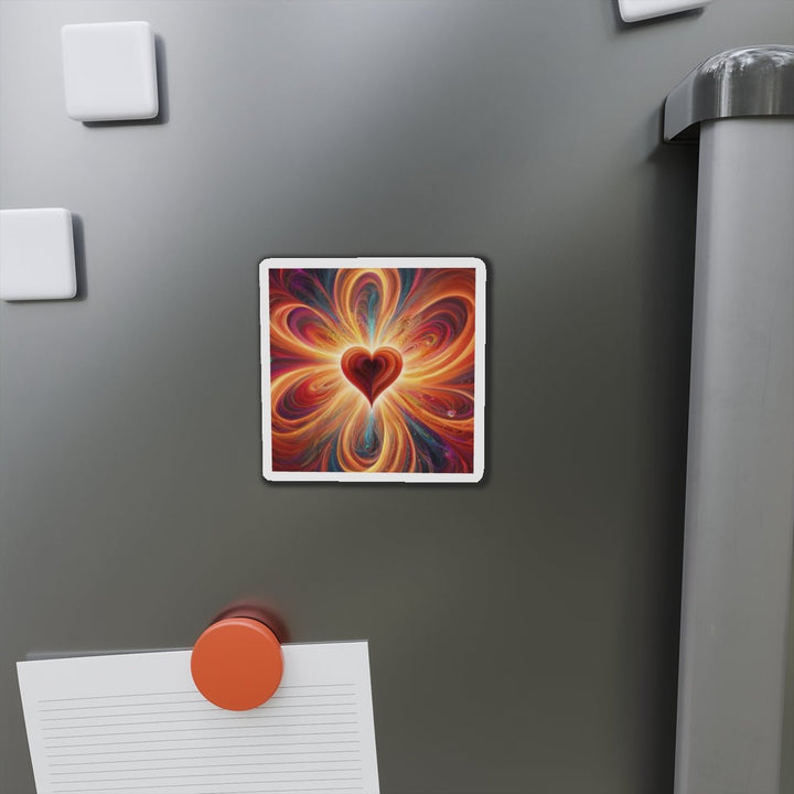 Vibrant Heart Nebula - Die-cut Magnet - Home Decor - g(0D·IO) - 6 × 6" - Die-Cut - 1 pc