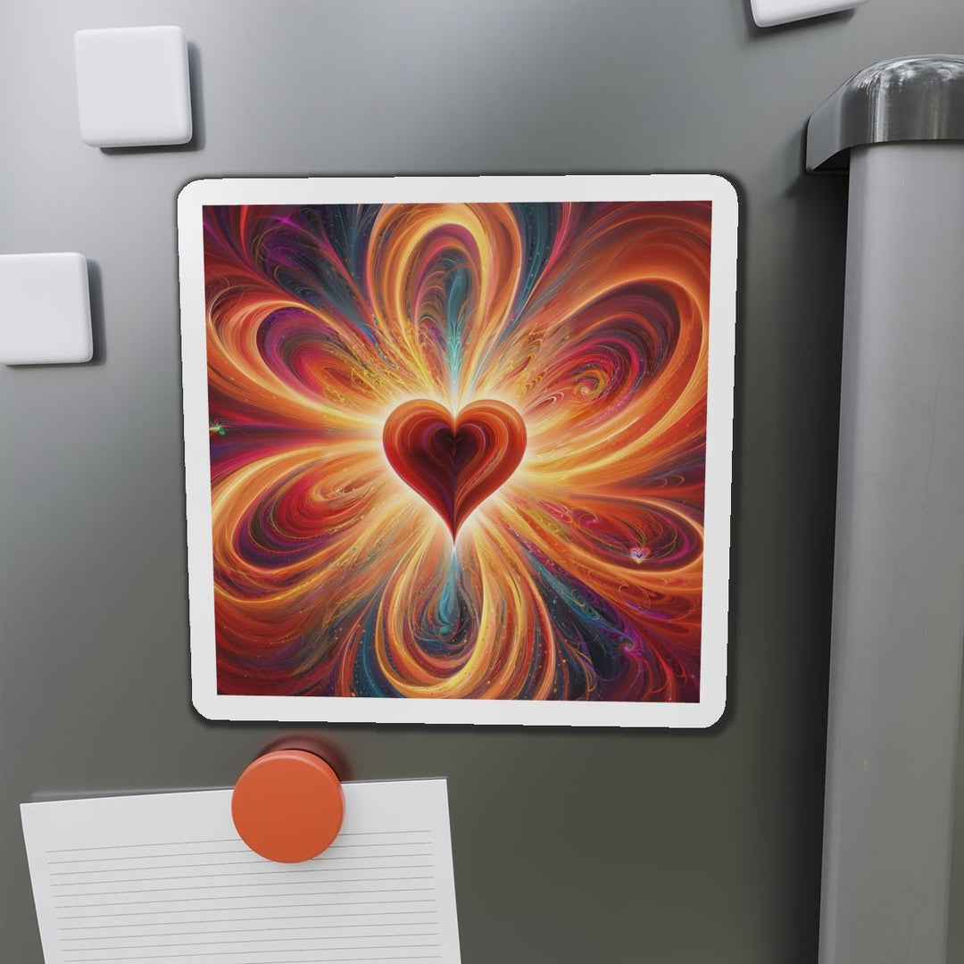 Vibrant Heart Nebula - Die-cut Magnet - Home Decor - g(0D·IO) - 6 × 6" - Die-Cut - 1 pc