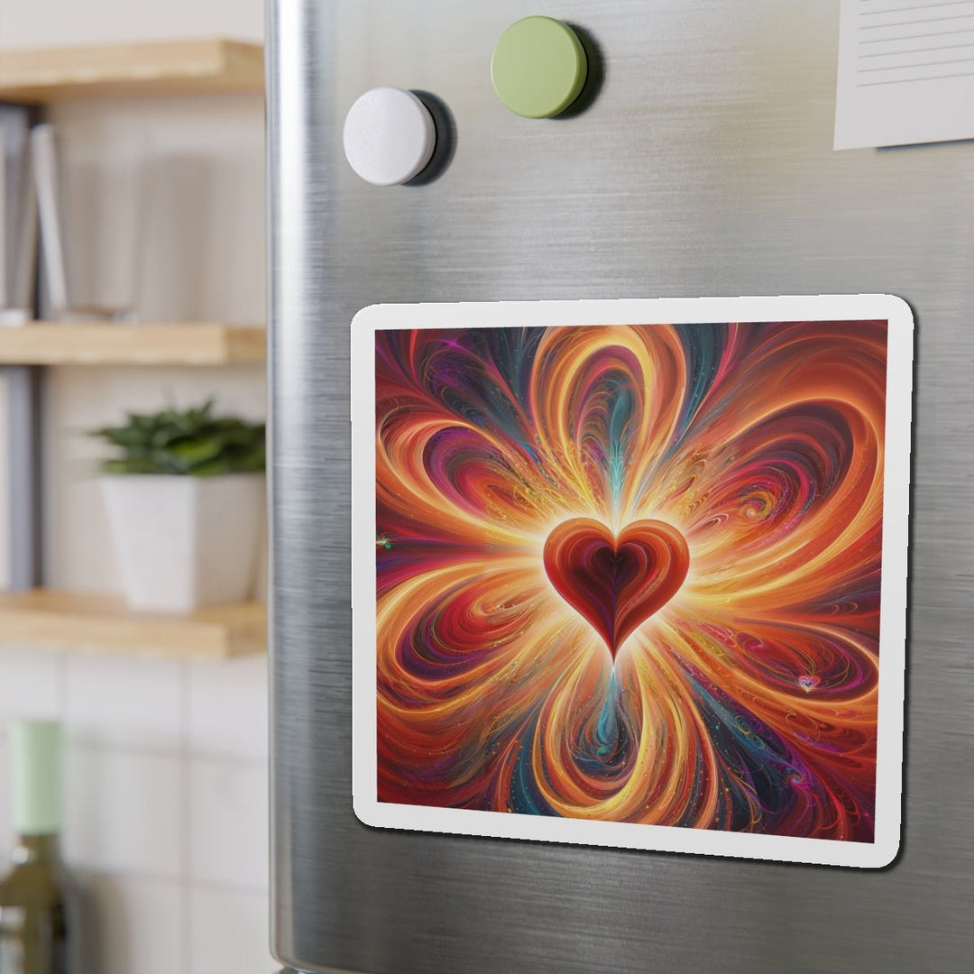 Vibrant Heart Nebula - Die-cut Magnet - Home Decor - g(0D·IO) - 6 × 6" - Die-Cut - 1 pc